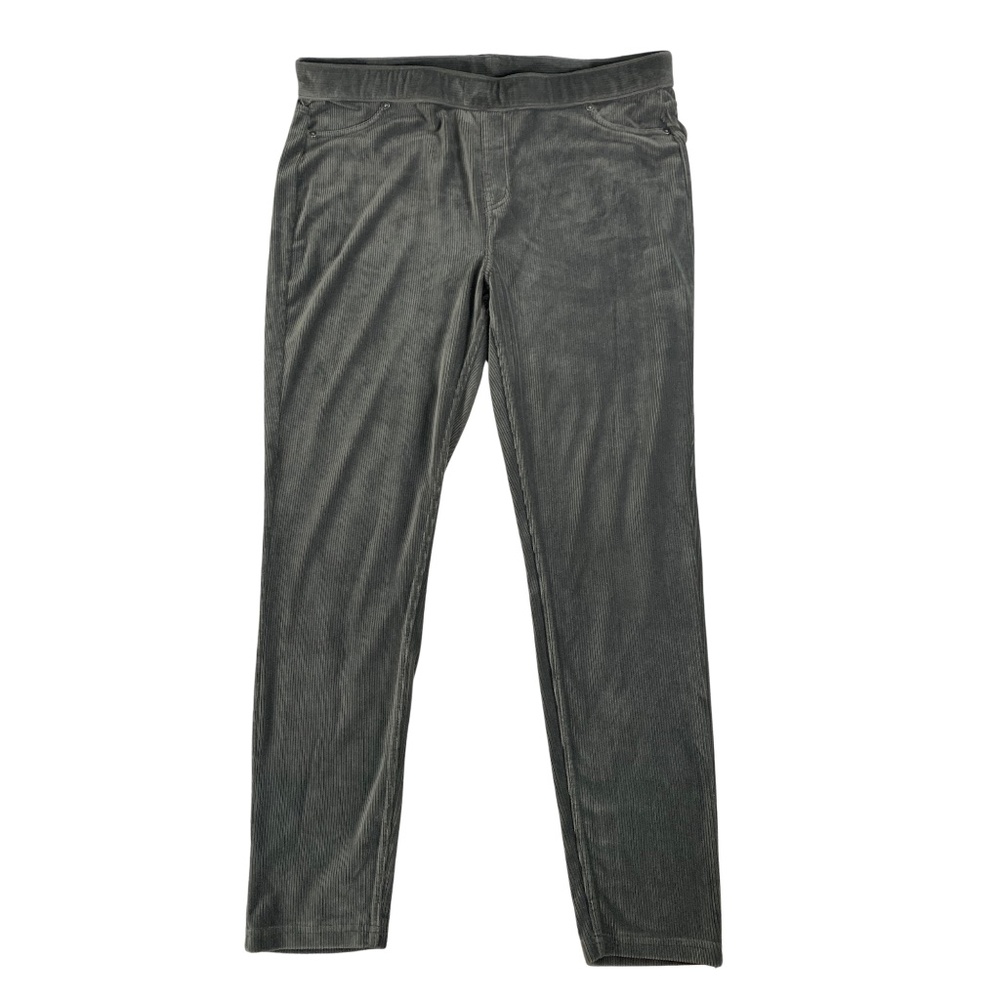 Vera Wang Simply Vera Soft Gray Corduroy Legging Women XL Minimalist Casual